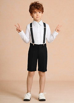 front Oliver 블랙 보이 쇼츠 정장 3피스 세트