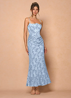 Vestido Azul Pálido Largo Ezrena image3