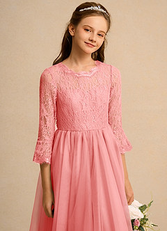 Azazie Lamb Girl Flower Girl Klänningar Klä Balklänning i Spets image5