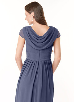 Azazie Organa Bridesmaid Dresses Stormy A-Line Pleated Chiffon Dress image6