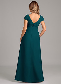 Azazie Allessia Maternity Bridesmaid Dresses A-Line Pleated Chiffon Floor-Length Dress image2