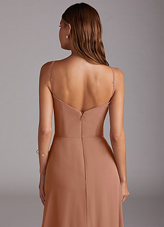 Azazie Marley Bridesmaid Dresses Bronzer A-Line Off the Shoulder Chiffon Convertible Dress image11
