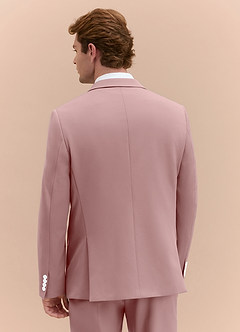 front James Dusty Rose Structured Stretch Suit Jacket