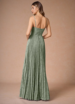 Akiko Pistachio Pleated Maxi Dress image2