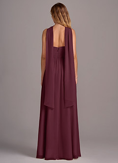 Azazie Joni Bridesmaid Dresses Cabernet A-Line Strapless Chiffon Convertible Dress image7