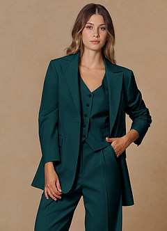 front Rowan Pine Refined Weave Performance 3-Piece Suit