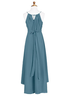 Azazie Oaklynn Junior Robe Trapèze en Mousseline de soie Plissée Bermude image7