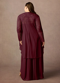 Azazie Anne Mother of the Bride Dresses Cabernet Sheath Sweetheart Sequins Lace Dress image11