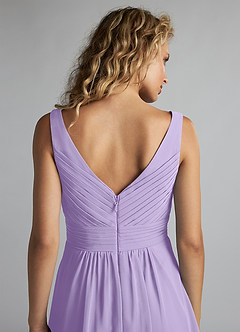 Azazie Grace Bridesmaid Dresses Lilac A-Line Pleated Chiffon Dress image6