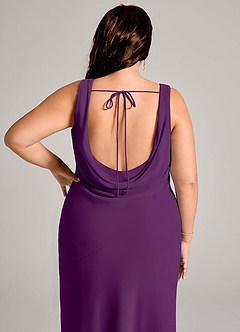 Azazie Rylina Bridesmaid Dresses Grape Mermaid Pleated Chiffon Dress image12