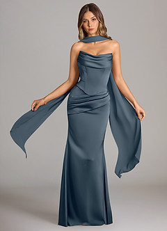 Azazie Sorrel Bridesmaid Dresses Twilight Mermaid Strapless Stretch Satin Convertible Dress image1