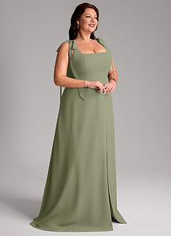 Azazie Debra Abiti da Damigella Abito Convertibile A-Line in Chiffon Con Tasche Pistacchio image5