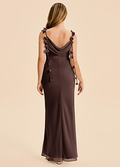 Azazie Trinity Junior Ganache Mermaid Pleated Chiffon Dress image2