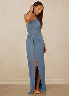 Christian Siriano Bridal for Azazie 1003 Bridesmaid Dresses Twilight Sheath One Shoulder Chiffon Dress image3