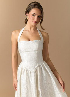 Robe Mi-Longue Brume D'ivoire Andie image4