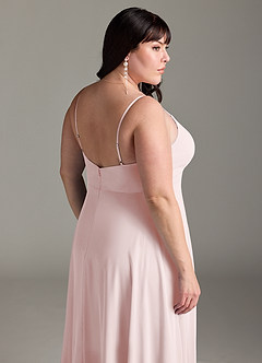 Azazie Akita Bridesmaid Dresses Blushing Pink A-Line Chiffon Dress image11