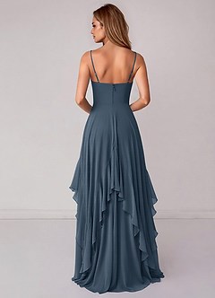 Azazie Zaina Bridesmaid Dresses Neptune A-Line Chiffon Dress image6