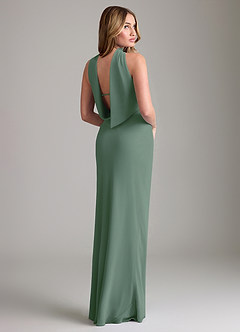 Azazie Lusinda Brudtärnklänningar Klä av Sjöjungfru i Chiffong Av axeln Eukalyptus Konvertibel image6