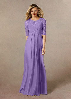 Azazie Raelyn Mother of the Bride Dresses Tahiti A-Line Lace Mesh Dress image5