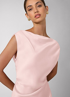 Robe Longue Rose Pâle Liora image4