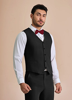 front William Noir Gilet de costume