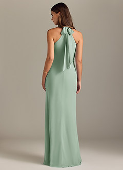 Azazie Doretta Bridesmaid Dresses Agave Mermaid Pleated Chiffon Dress image8