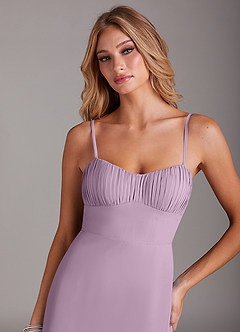 Azazie Breonna Bridesmaid Dresses Wisteria A-Line Sweetheart Neckline Chiffon Dress image5