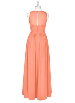 Azazie Nina Bridesmaid Dresses Sunset A-Line Pleated Chiffon Dress image7