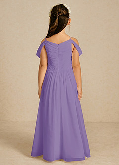 Azazie Chelle Flower Girl Dresses Tahiti A-Line Pleated Chiffon Dress image3