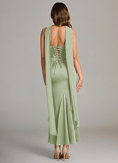 Azazie Sorrel Bridesmaid Dresses Dusty Sage Mermaid Corset Stretch Satin Convertible Dress image2
