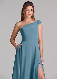 Azazie Melanie Bridesmaid Dresses Bermuda A-Line Off the Shoulder Chiffon Dress image5