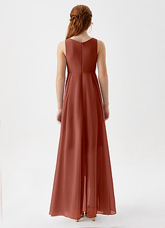 Azazie Lizette Junior Auburn A-Line Pleated Chiffon Dress image6
