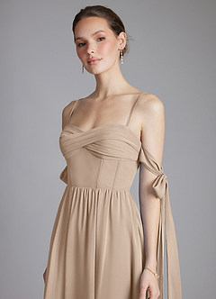 Azazie Ayanna Suknie dla druhen Linia A Zza ramienia Szyfon Do ziemi Sukienka image4