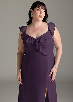 Azazie Sophie Bridesmaid Dresses Plum A-Line Off the Shoulder Chiffon Convertible Dress image13