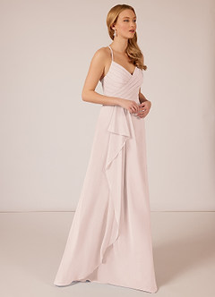 Azazie Dawn Bridesmaid Dresses A-Line Pleated Chiffon Floor-Length Dress image4