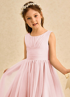 Azazie Macaron Flower Girl Klänningar Klä A-Line i Tyll Plisserad image5