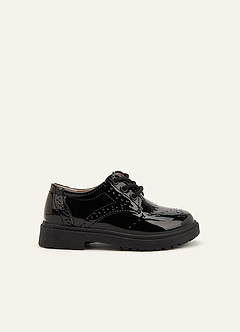 front Boys Wedding Brogue Patent Leather Shoes