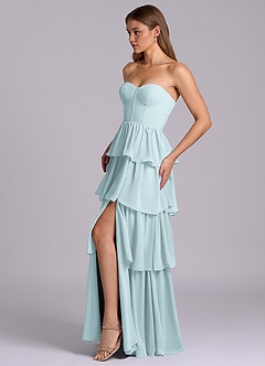 Azazie Faye Bridesmaid Dresses Mist A-Line Sweetheart Neckline Chiffon Dress image3