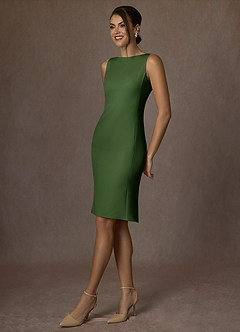 front Kennedy Oliva Vestido estruturado com elastano