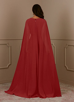 Azazie Isa vestidos de madre de la novia Vestido de Óxido de Gasa de Corte En A con Cuello en V plisado image4