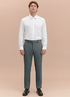 front Miles Grey Seersucker Dress Pants