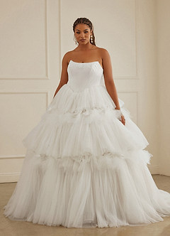Christian Siriano Bridal for Azazie 2008 Wedding Dresses Diamond White Ball-Gown Sequins Tulle Dress image14