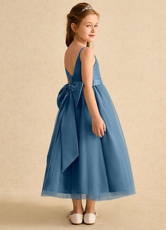 Azazie Patootie Flower Girl Dresses Bermuda A-Line Spaghetti Strap Tulle Dress image2