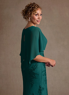 Azazie Amrita Kleider für die Brautmutter Meerjungfrau-Linie Spitze Chiffon Kleid Pfau image6