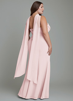 Azazie Sorrel Bridesmaid Dresses Blushing Pink Mermaid Corset Chiffon Dress image15
