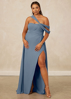 Christian Siriano Bridal for Azazie 1014 Bridesmaid Dresses Twilight A-Line Off the Shoulder Chiffon Dress image12