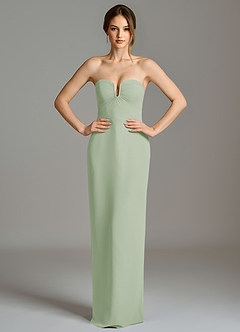 Azazie Darcie Abiti da Damigella Abito Convertibile Tubino in Chiffon Senza Cinturino Verde Salvia image4