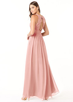 Azazie Luz Bridesmaid Dresses Rosette A-Line Lace Chiffon Dress image8