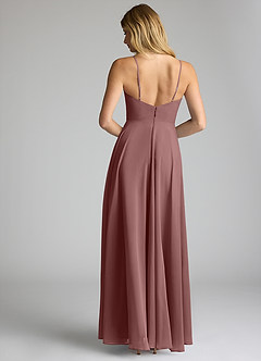 Azazie Akita Bridesmaid Dresses Desert Rose A-Line Chiffon Dress image4