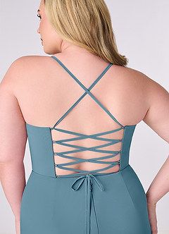 Barbie ♥ Azazie Bridesmaid Dresses Bermuda Sheath Corset Chiffon Dress image8